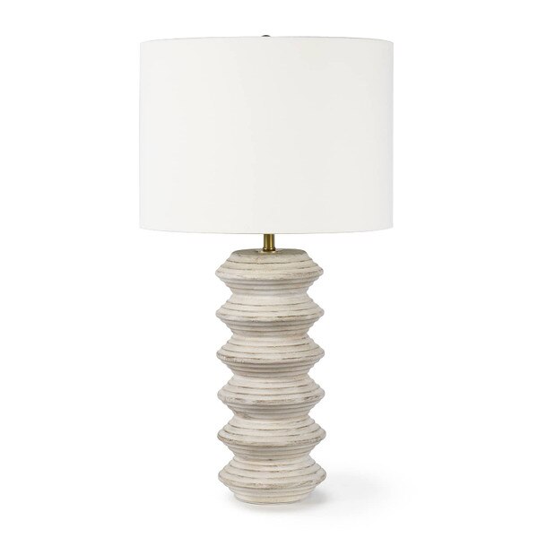 Light colored birch wood coastal lamp
